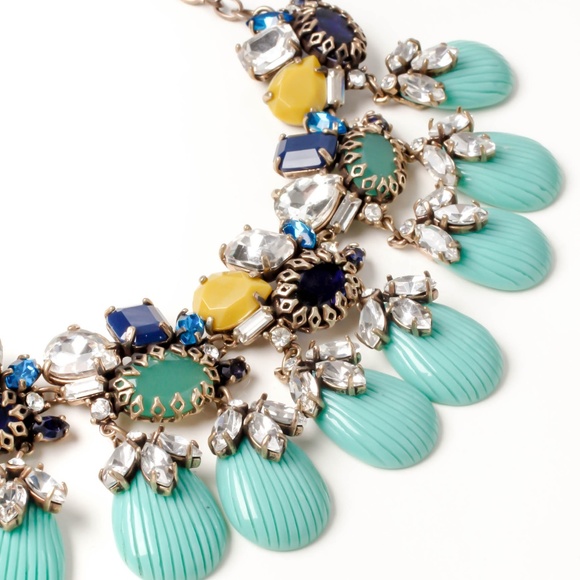 jcrew green stone statement necklace - Picture 7 of 8